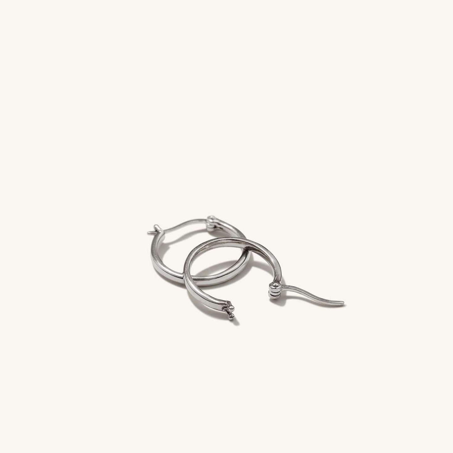 Modern 14K Solid Gold Midi Hoops Earrings customdiamjewel