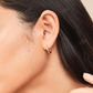 Two Tone link Hoop Earrings  customdiamjewel   