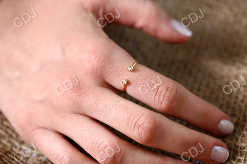 Dual Open Diamond His and Hers Promise Wedding Ring customdiamjewel