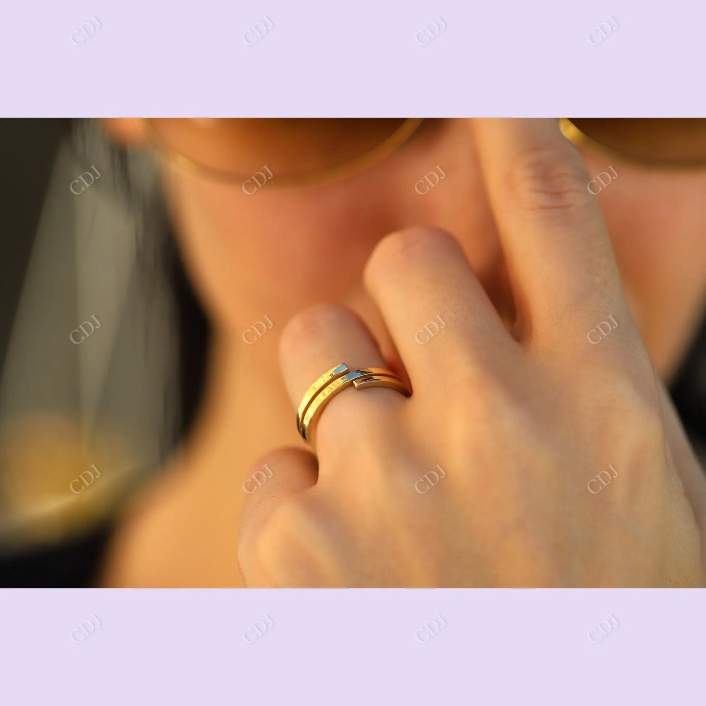 Unique Yellow Gold Stackable Wedding Band customdiamjewel