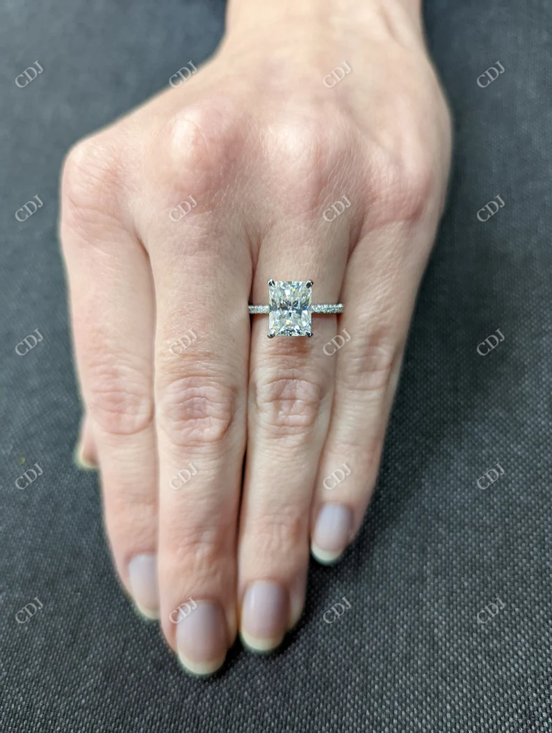 2.5CT Radiant Cut Moissanite Engagement Ring customdiamjewel