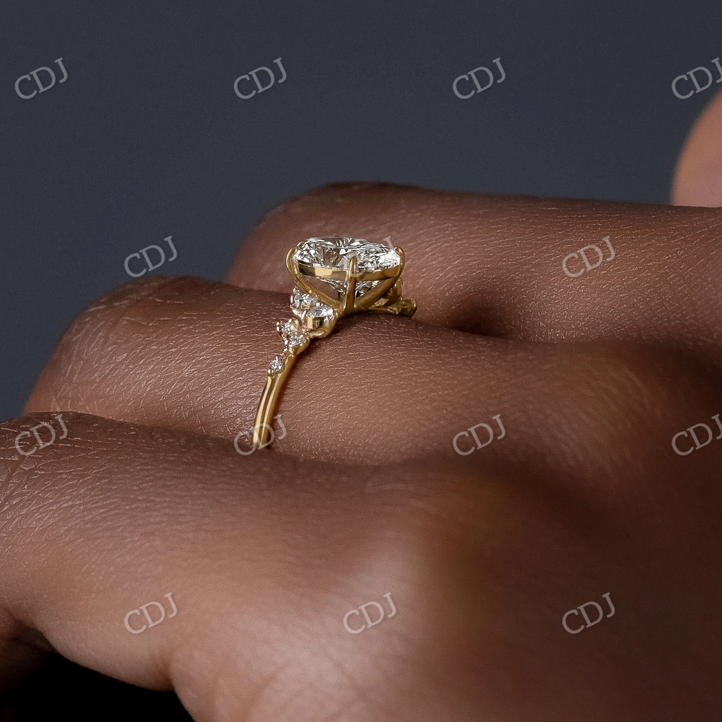 1.01CT Oval Cut Moissanite Multi Stone Wedding Ring customdiamjewel