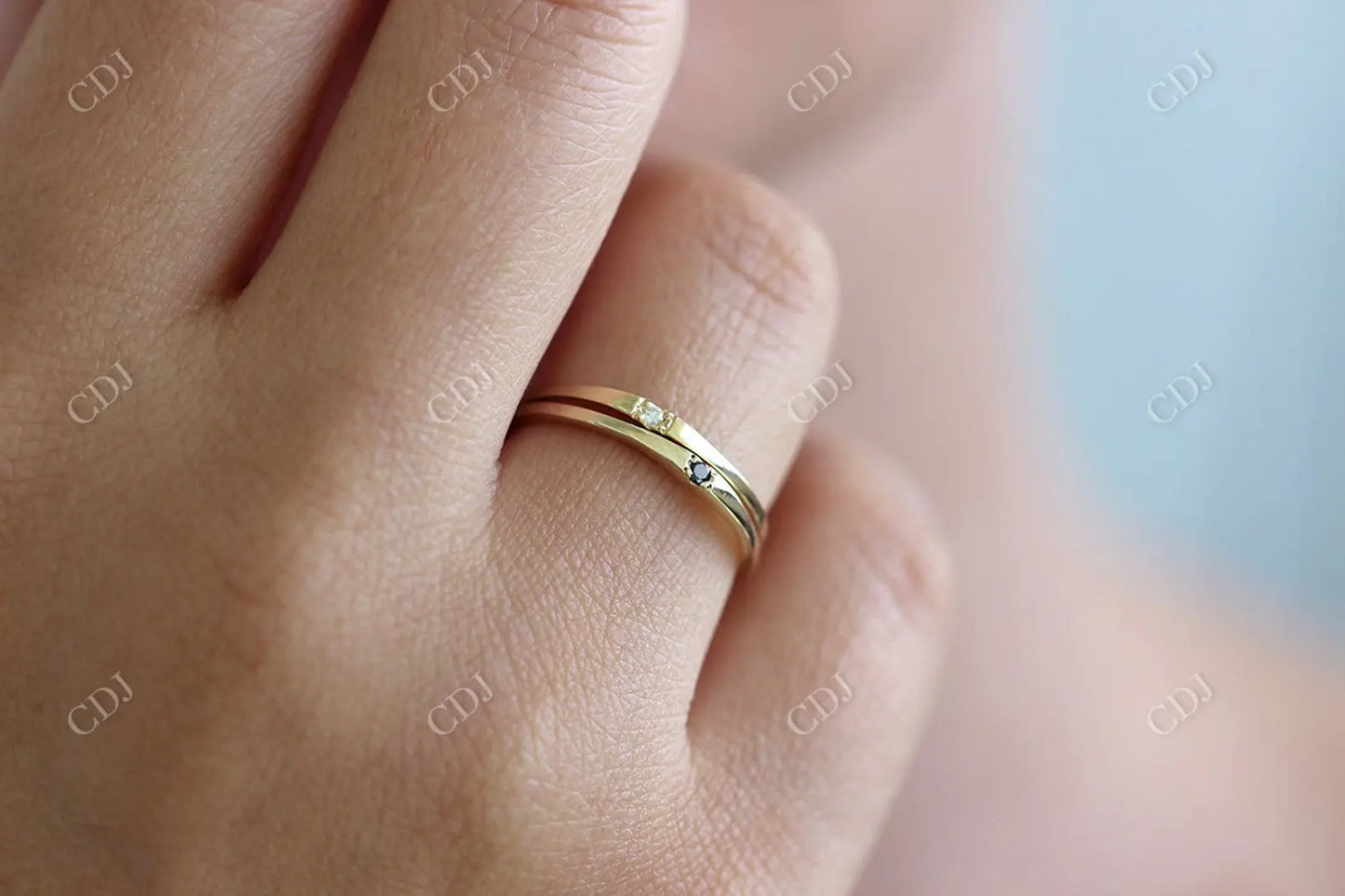 Dainty 0.014CT Natural Diamond Wedding Band customdiamjewel