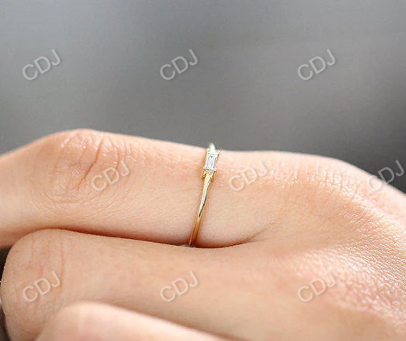 0.14 CTW Baguette Lab Grown Diamond Engagement Ring customdiamjewel