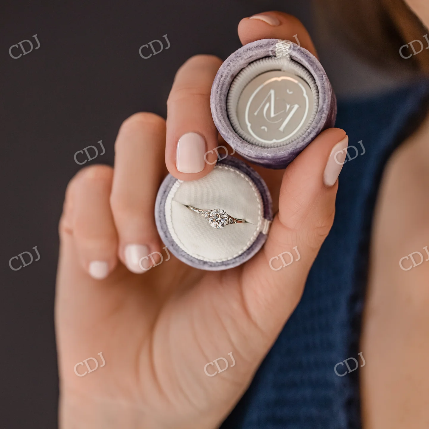 5 Stone Moissanite Engagement Ring customdiamjewel