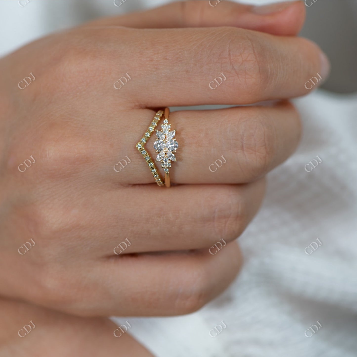 Chevron 1MM Natural Diamond Wedding Band customdiamjewel