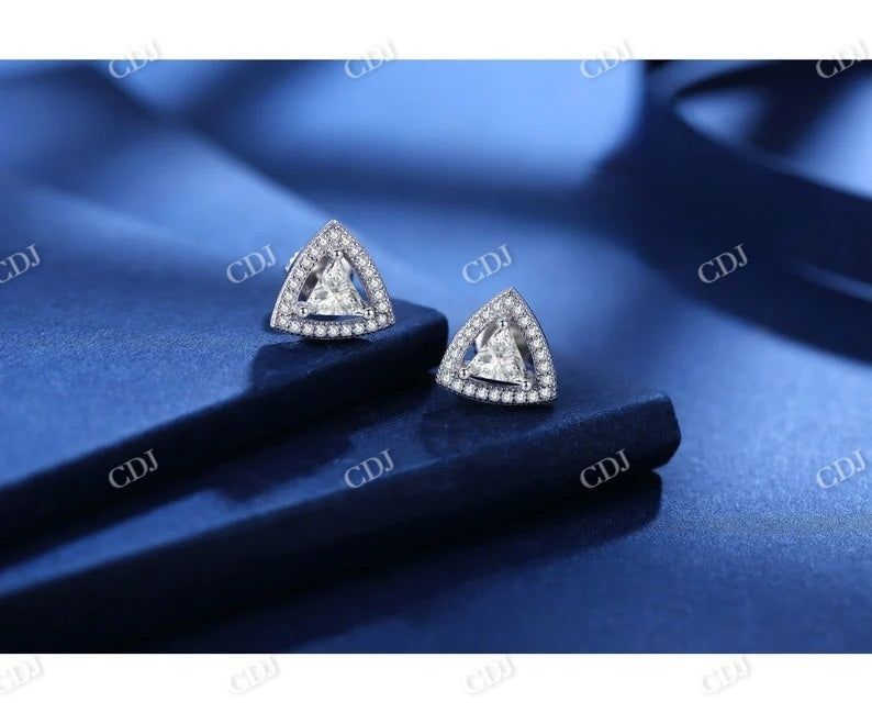 2.0CT Moissanite Triangle Diamond Earrings customdiamjewel