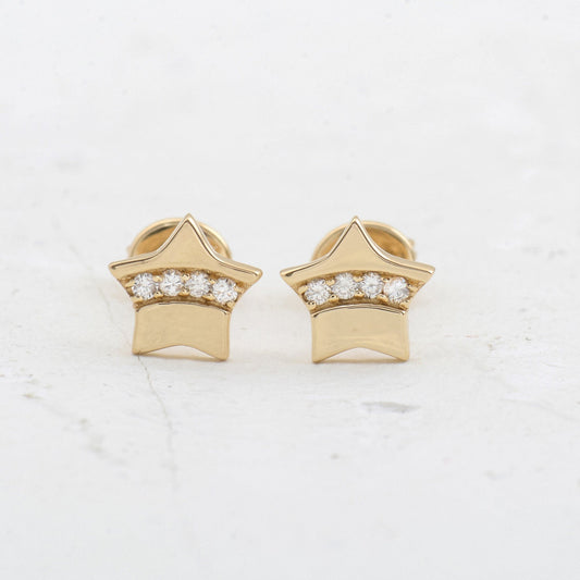 0.98CTW Moissanite Stare Diamond Stud Earrings  customdiamjewel Sterling Silver Yellow Gold VVS-EF