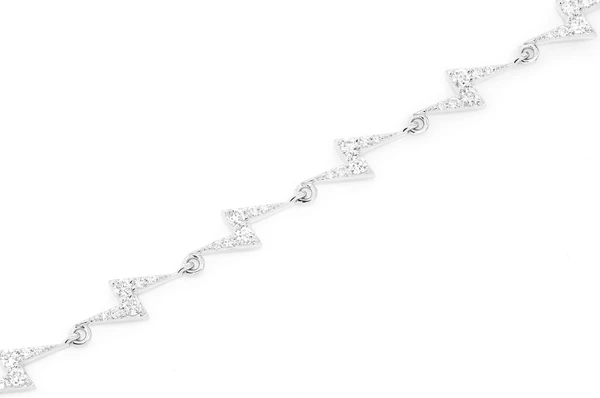 Lab Grown Diamond Lightning Bolt Eternity Bracelet customdiamjewel