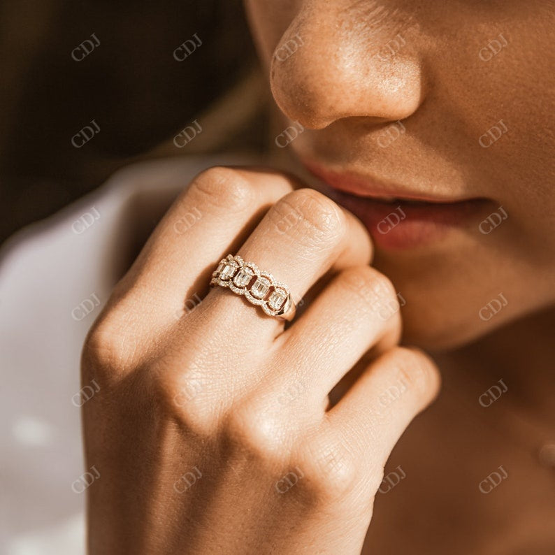 1CTW Multi Shape Lab Grown Diamond Wedding Band customdiamjewel