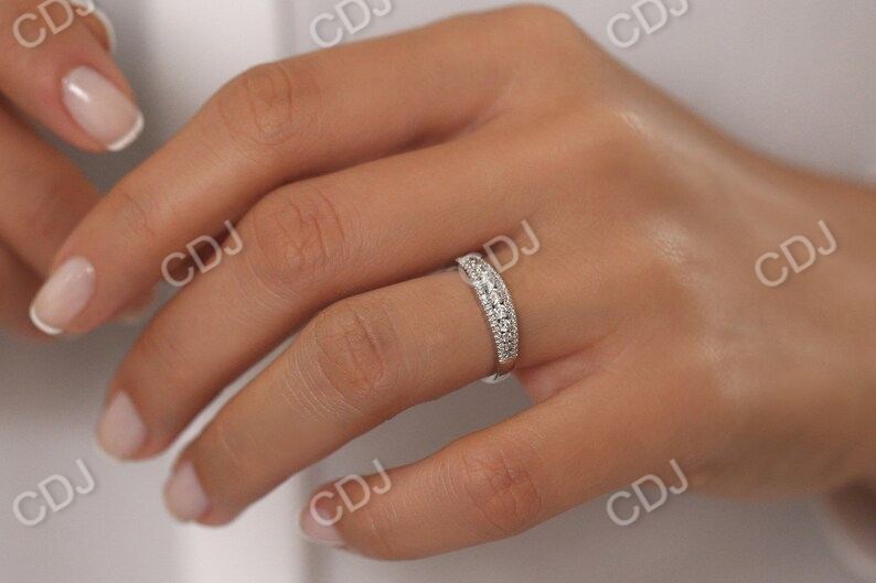 0.55CTW Channel Setting Lab Grown Diamond Wedding Band customdiamjewel