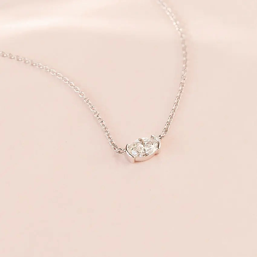 0.45CTW East West Diamond Necklace customdiamjewel