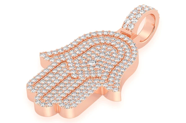 2.00CTW Cluster Diamond Hamsa Pendant customdiamjewel