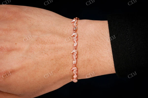 1.35CTW Diamond Seahorse Eternity Bracelet customdiamjewel