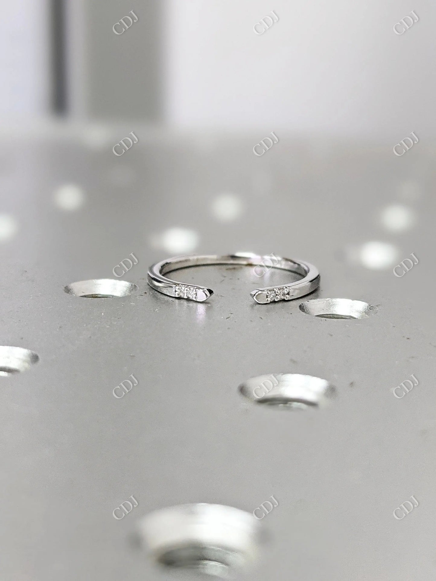 0.05CT Simple Diamond Cuff Ring customdiamjewel