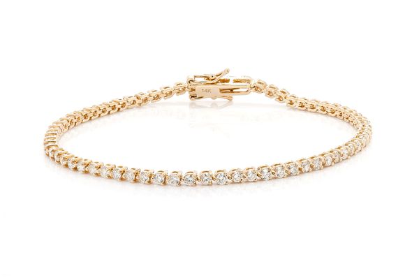 Customised Yellow Gold Prong Set Tennis Bracelet hip hop jewelry customdiamjewel