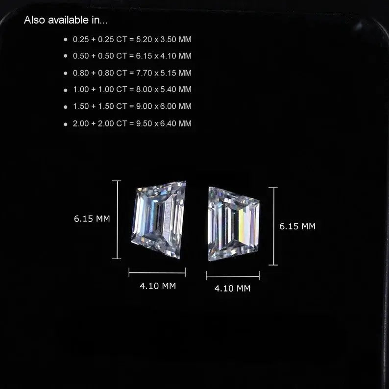 2.00CT Trapezoid Cut Loose Moissanite customdiamjewel