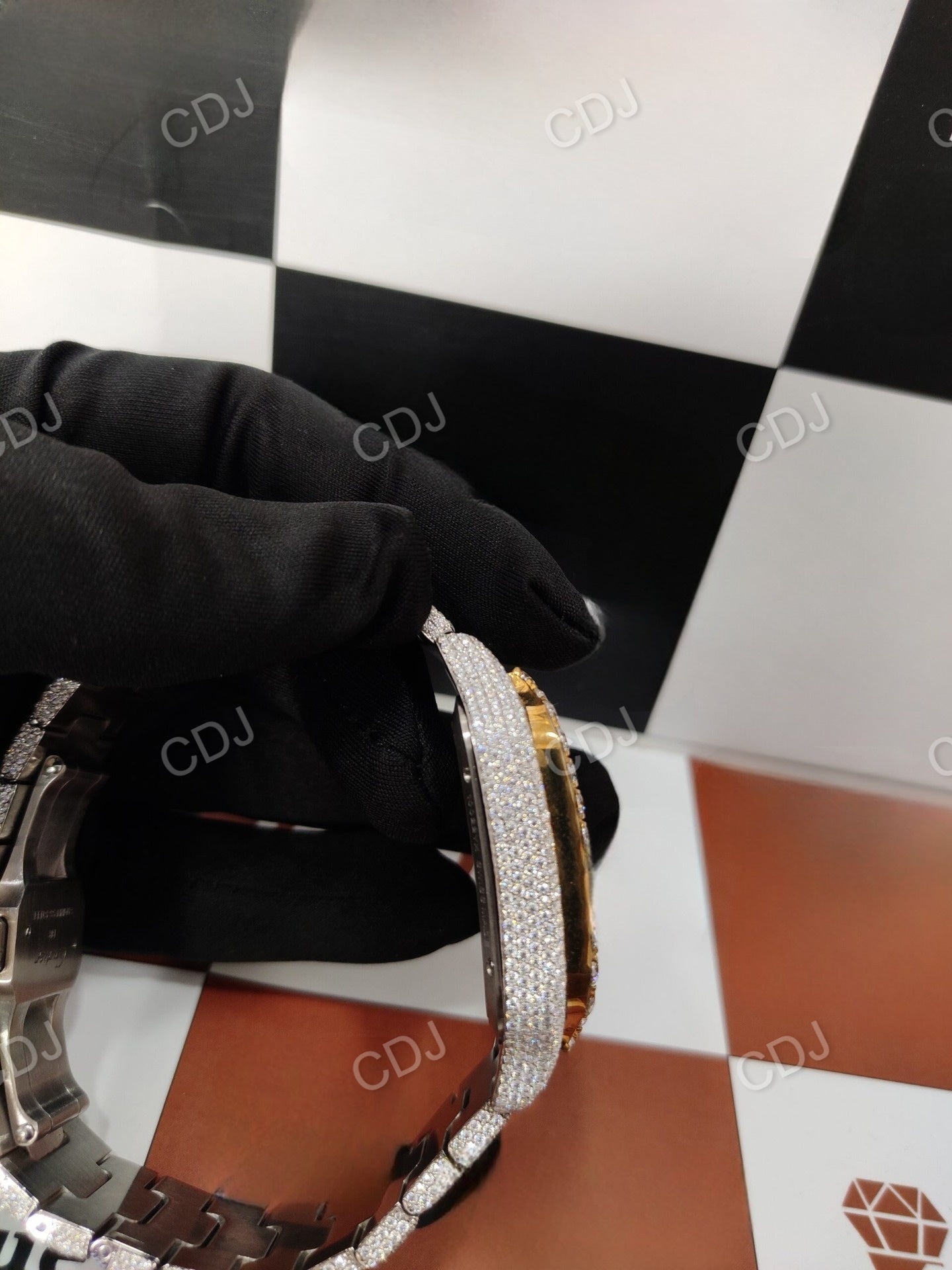 Stainless Steel Cartier Diamond Watch customdiamjewel