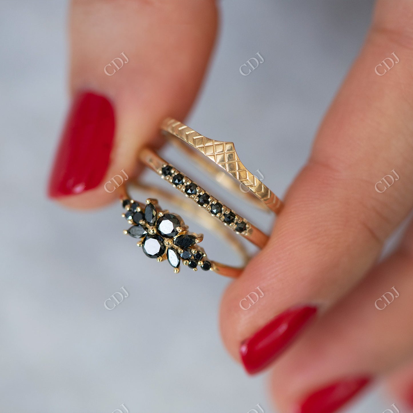 Plain Solid Gold Geometric Pattern Wedding Band customdiamjewel