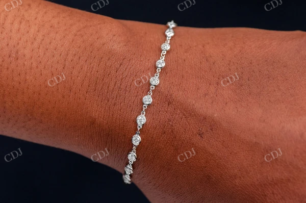 1.50CTW Round Diamond Bezel Set Link Bracelet customdiamjewel