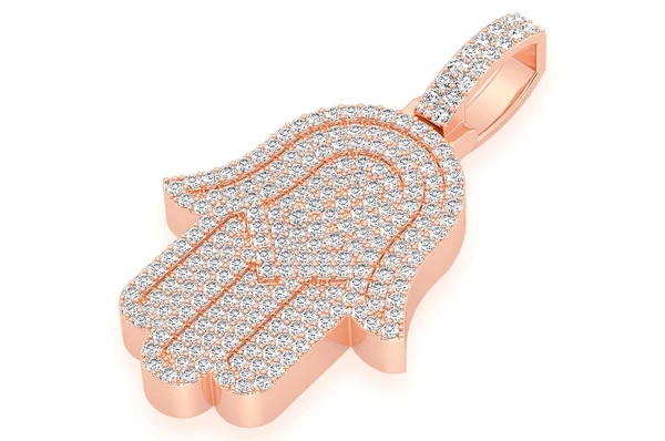 10.00CTW Cluster Diamond Hamsa Pendant customdiamjewel