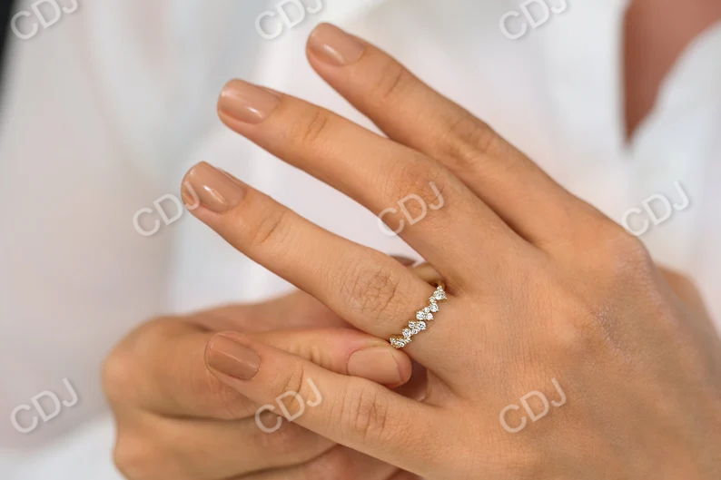 0.39CTW Cluster Lab Grown Diamond Cocktail Wedding Band customdiamjewel