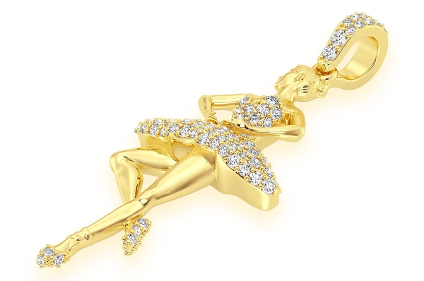 0.50CTW Round Diamond Dancing Ballerina Pendant customdiamjewel