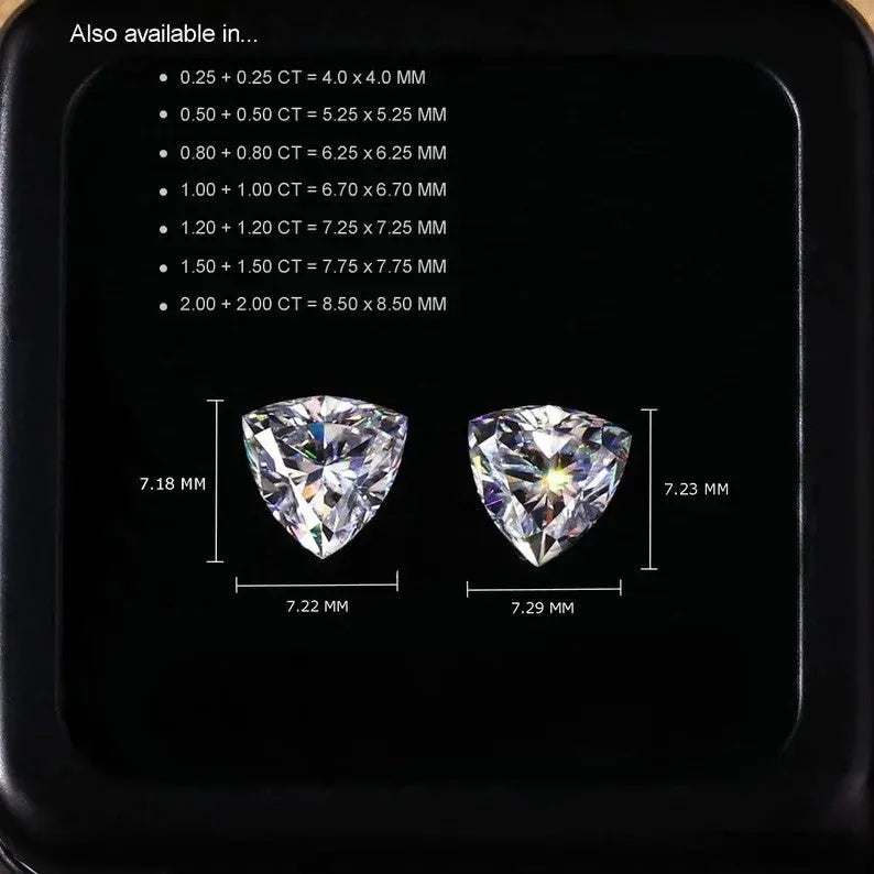 1.20CT Trillion Cut Loose Moissanite customdiamjewel