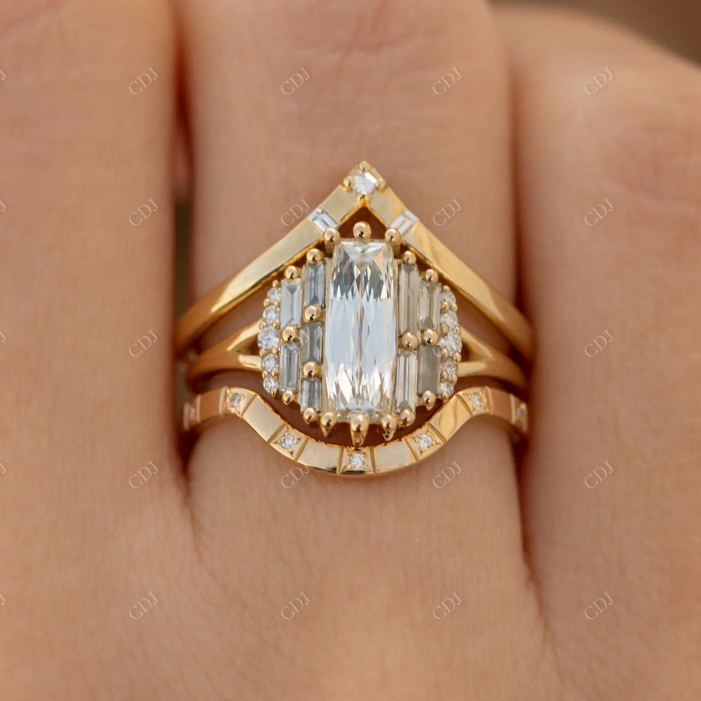 0.035CTW Diamond Curved Wedding Band customdiamjewel