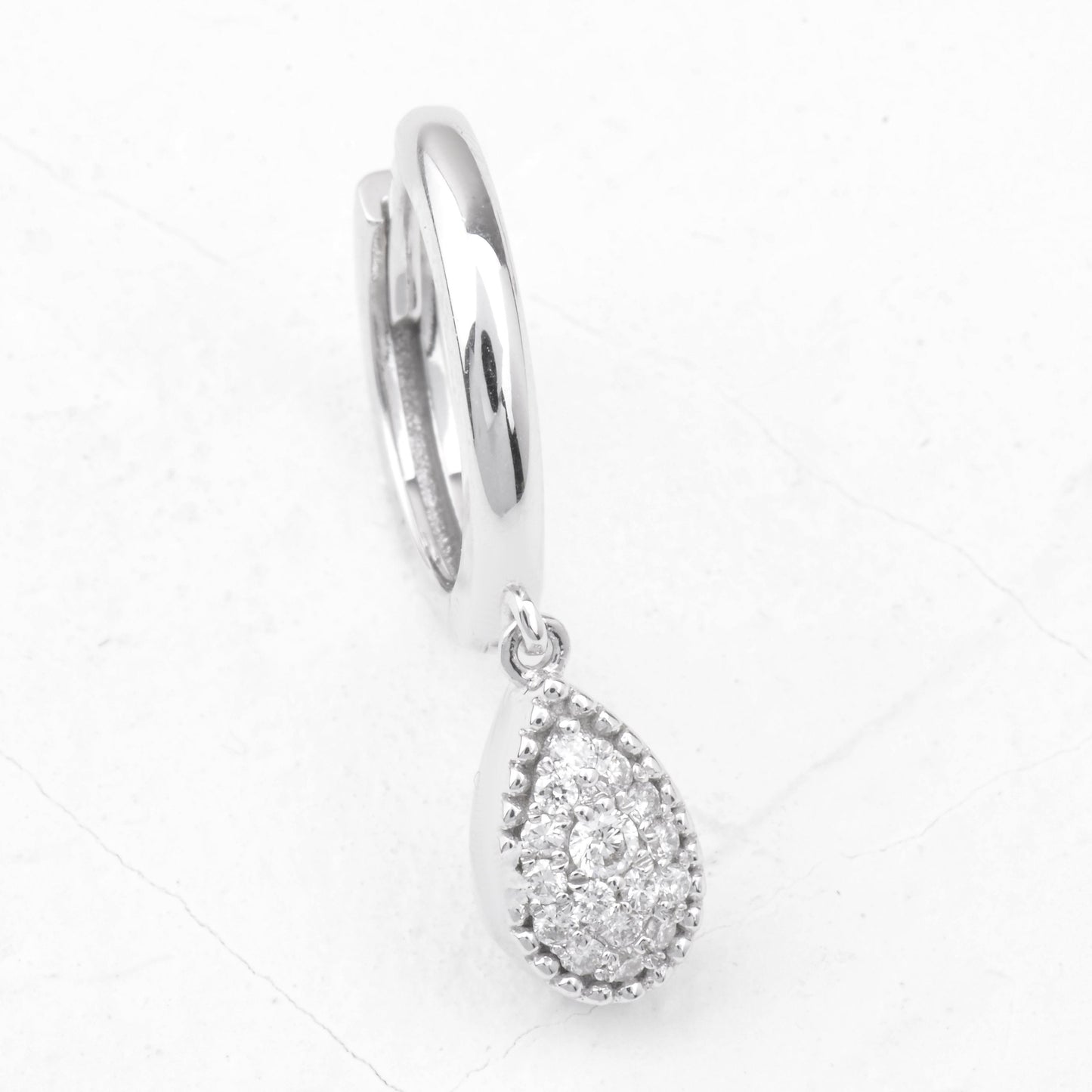 Moissanite Pear Cut Dangle Earring customdiamjewel