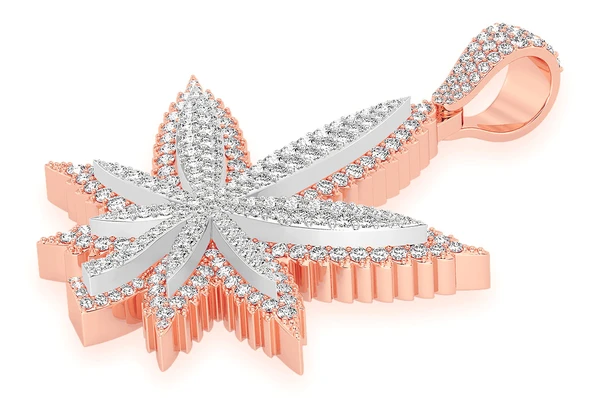 Two Layer Leaf Style Hip Hop Pendant customdiamjewel