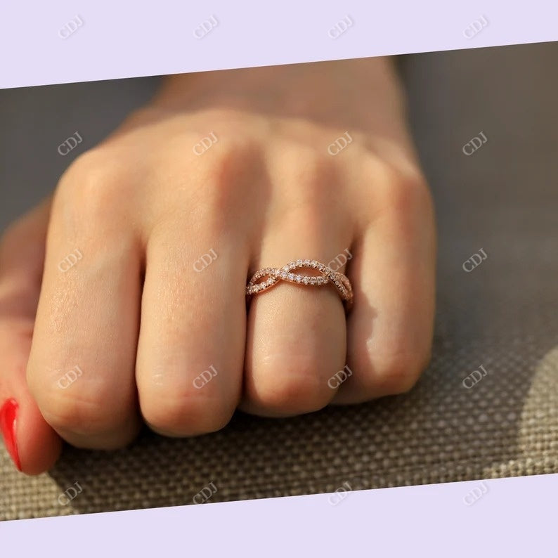 0.75CTW Twisted Lab Grown Diamond Wedding Band customdiamjewel