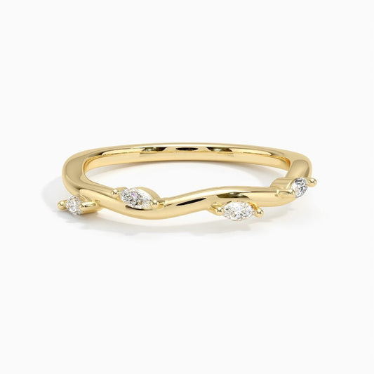 0.13 CTW Lab Grown Diamond Wedding Ring  customdiamjewel 10KT Yellow Gold VVS-EF
