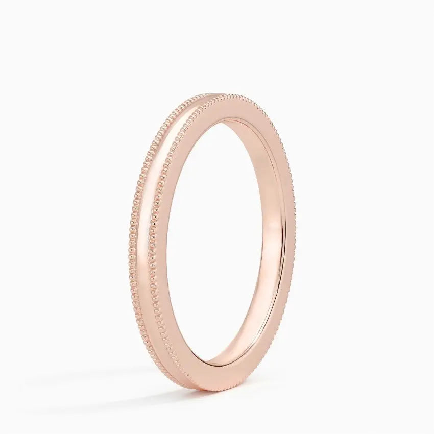 2mm Milgrain Wedding Band Women customdiamjewel