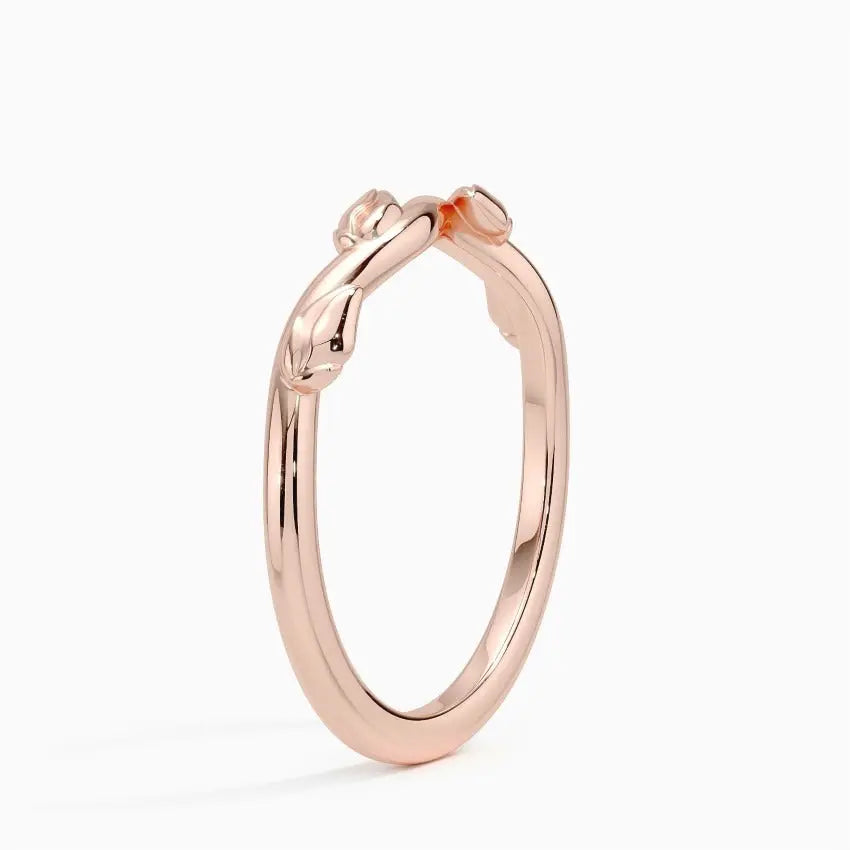 Botanical Leaf Style Wedding Band Woman customdiamjewel