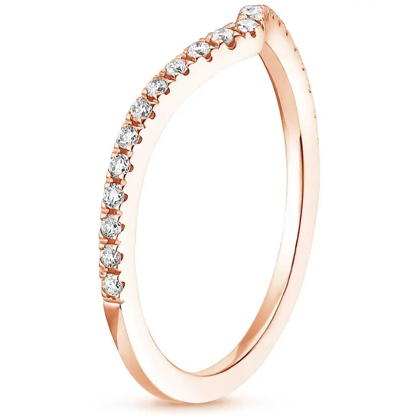 0.20CTW Lab Grown Diamond Chevron Wedding Band customdiamjewel