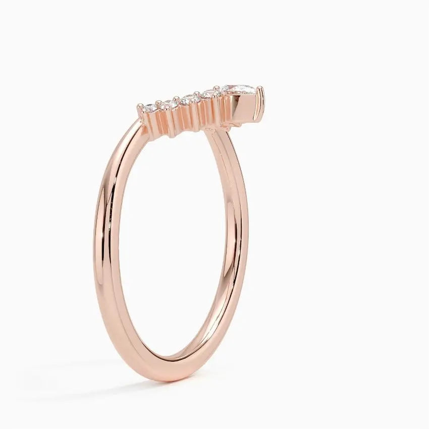 0.13CTW Caris Lab Grown diamond wedding Band customdiamjewel