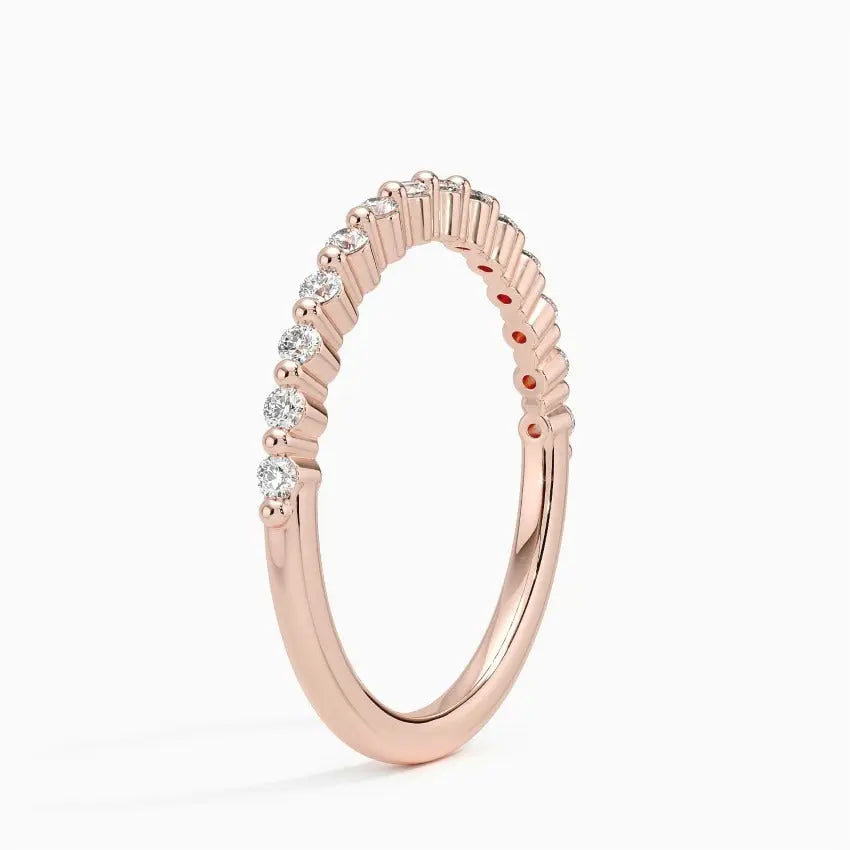 0.19CTW Round Lab Grown Diamond Bubble Prong Band customdiamjewel