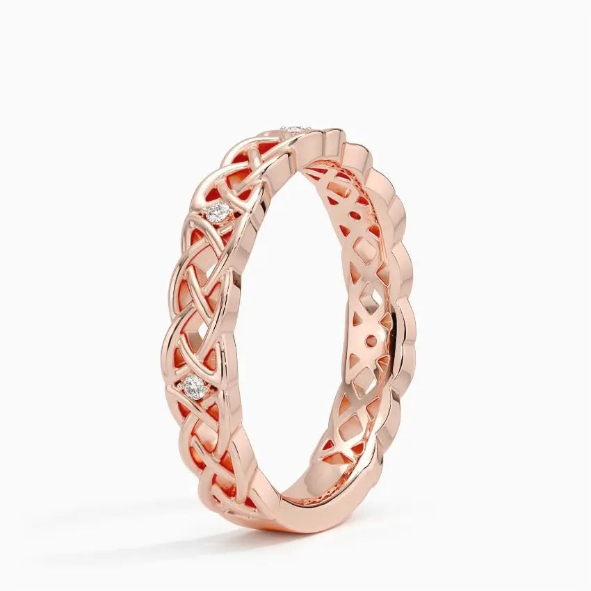 Celtic Knot 0.04 CTW Lab Grown Diamond Band customdiamjewel