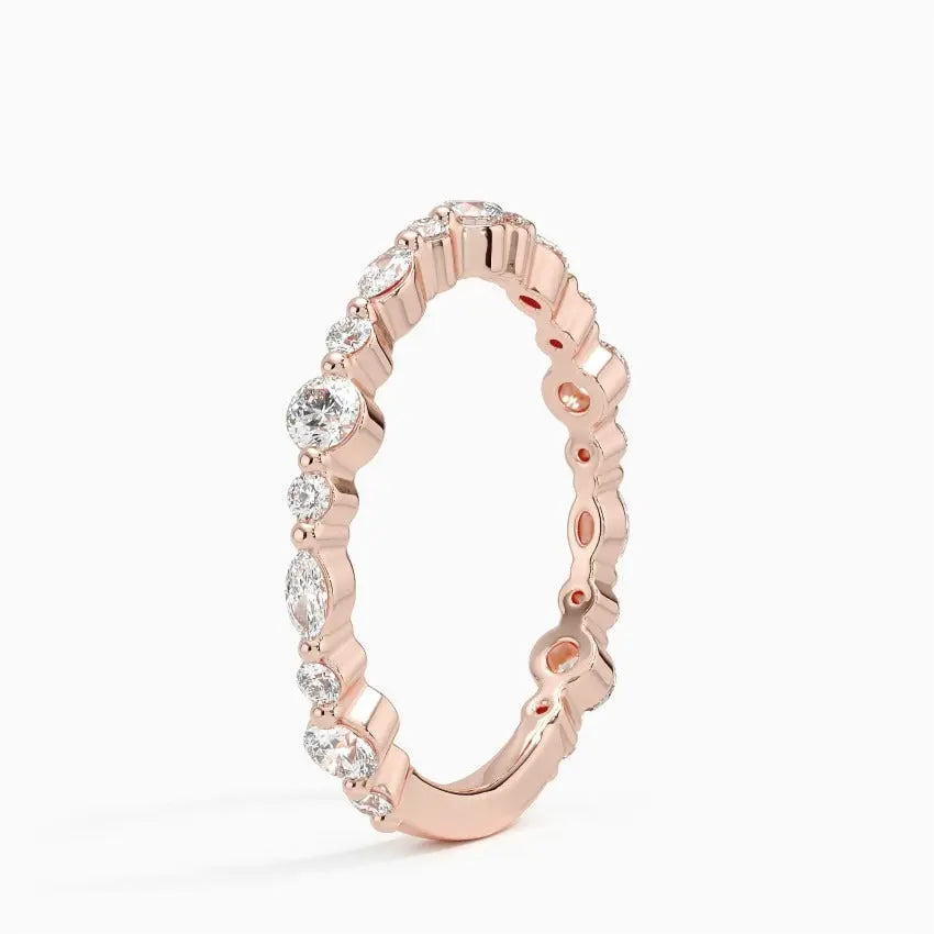 Multi-Stone Lab Grown Diamond 0.14CTW Eternity Wedding Band customdiamjewel