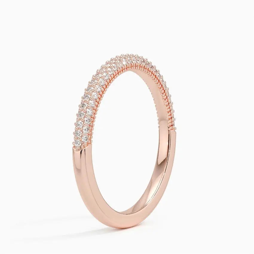 0.29CTW Micro Pave Lab Grown Diamond Wedding Band customdiamjewel