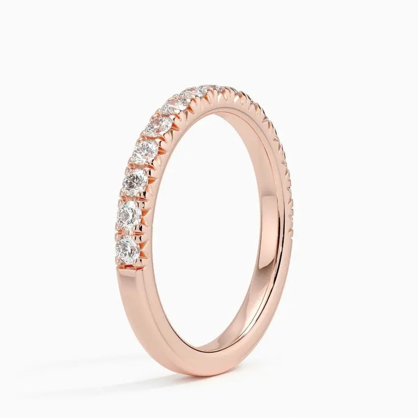0.45CTW Half Eternity Lab Grown Diamond Wedding Band customdiamjewel