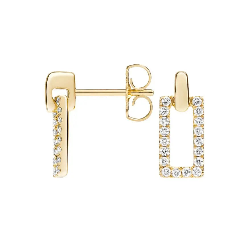 0.50CTW Rectangle Shape Diamond Eternity Earrings customdiamjewel