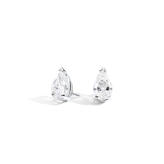 2.00CT Pear Shape Wedding Stud Earring  customdiamjewel 10KT White Gold VVS-EF
