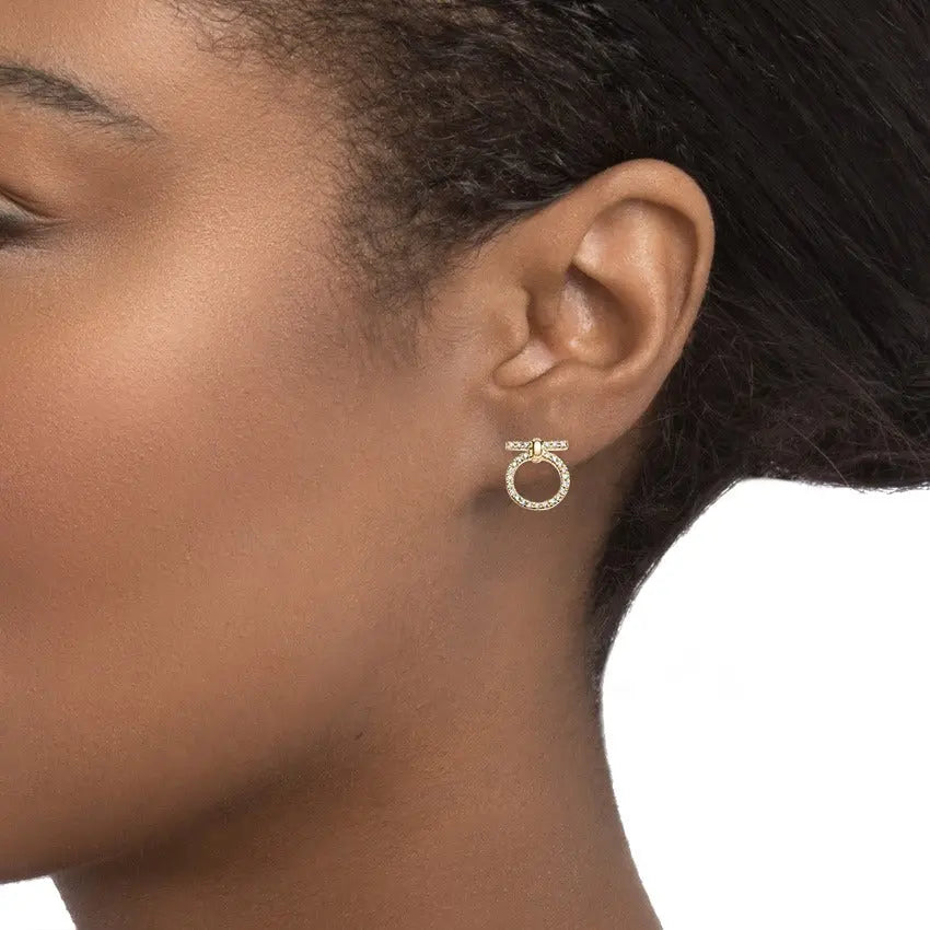 0.29CTW Antique Eternity Diamond Circle Earrings customdiamjewel