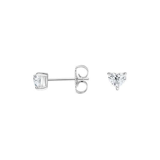 Solitaire 0.25 CTW Heart Cut Diamond Earrings  customdiamjewel 10KT White Gold VVS-EF
