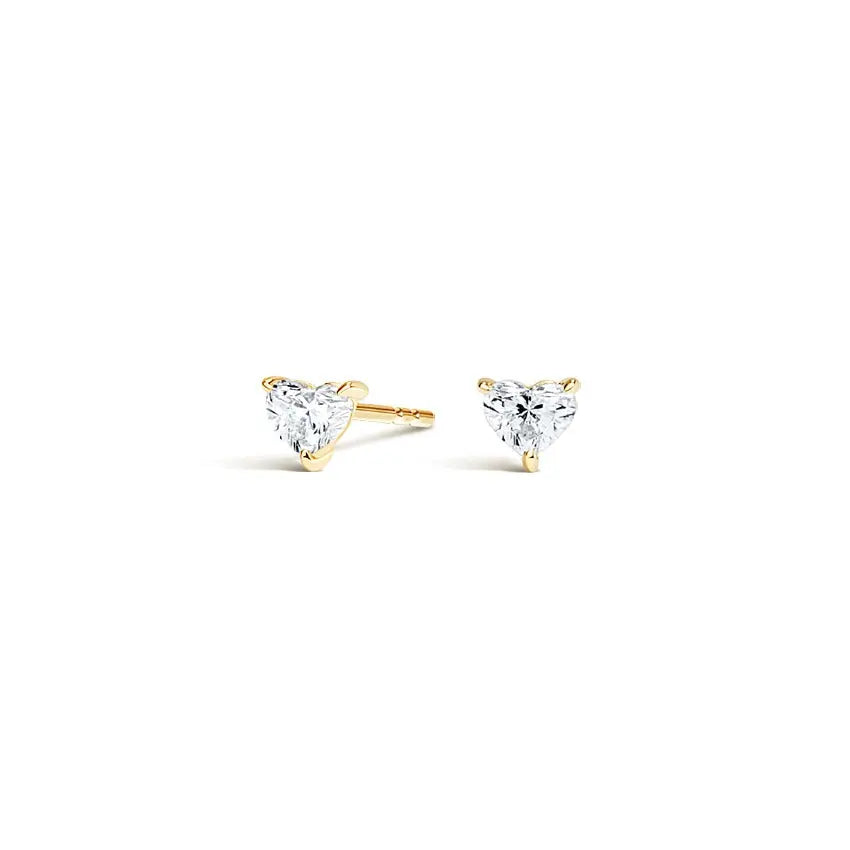 Solitaire 0.25 CTW Heart Cut Diamond Earrings customdiamjewel