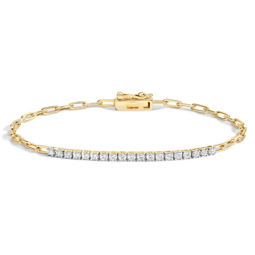 0.50CTW Straight Diamond Tennis Chain Bracelet customdiamjewel