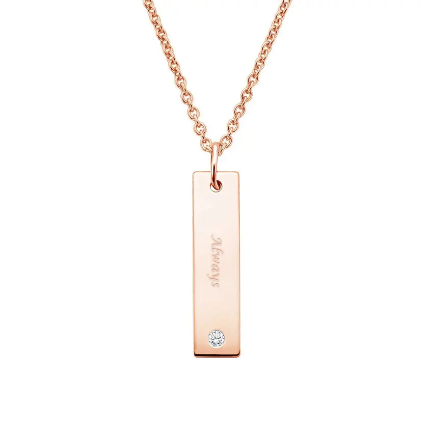 0.03CT Bar Diamond Pendant customdiamjewel