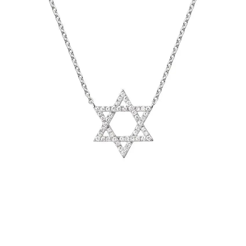 0.18CTW Unique Star Diamond Pendent customdiamjewel 10KT White Gold VVS-EF